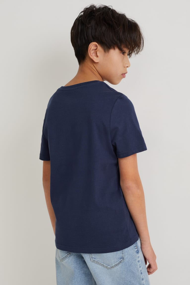 Dark Blue C&A Among Us Sleeve With In-conversion Cotton Boys' T-shirts | KBYFP-8134