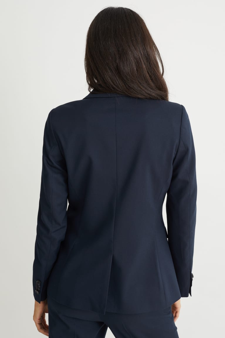 Dark Blue C&A Business Fitted Recycled Women's Jackets | BYKLM-9421