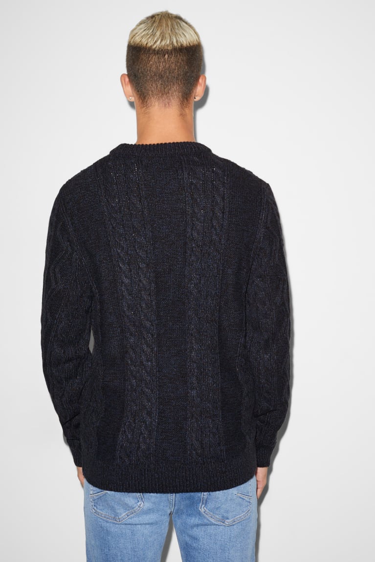 Dark Blue C&A Clockhouse Men's Jumper | VFQOH-2359