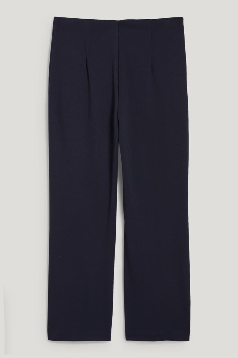 Dark Blue C&A Culottes High Waist With Recycled Polyester Women's Trousers | WGZNY-8749