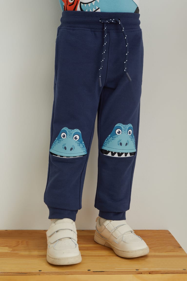 Dark Blue C&A Dinosaur Joggers Boys' Trousers | KFCLS-3240