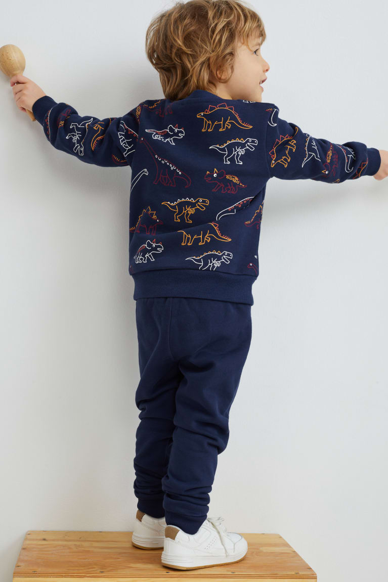 Dark Blue C&A Dinosaur Set And Joggers 2 Piece Boys' Trousers | AYNKP-9238