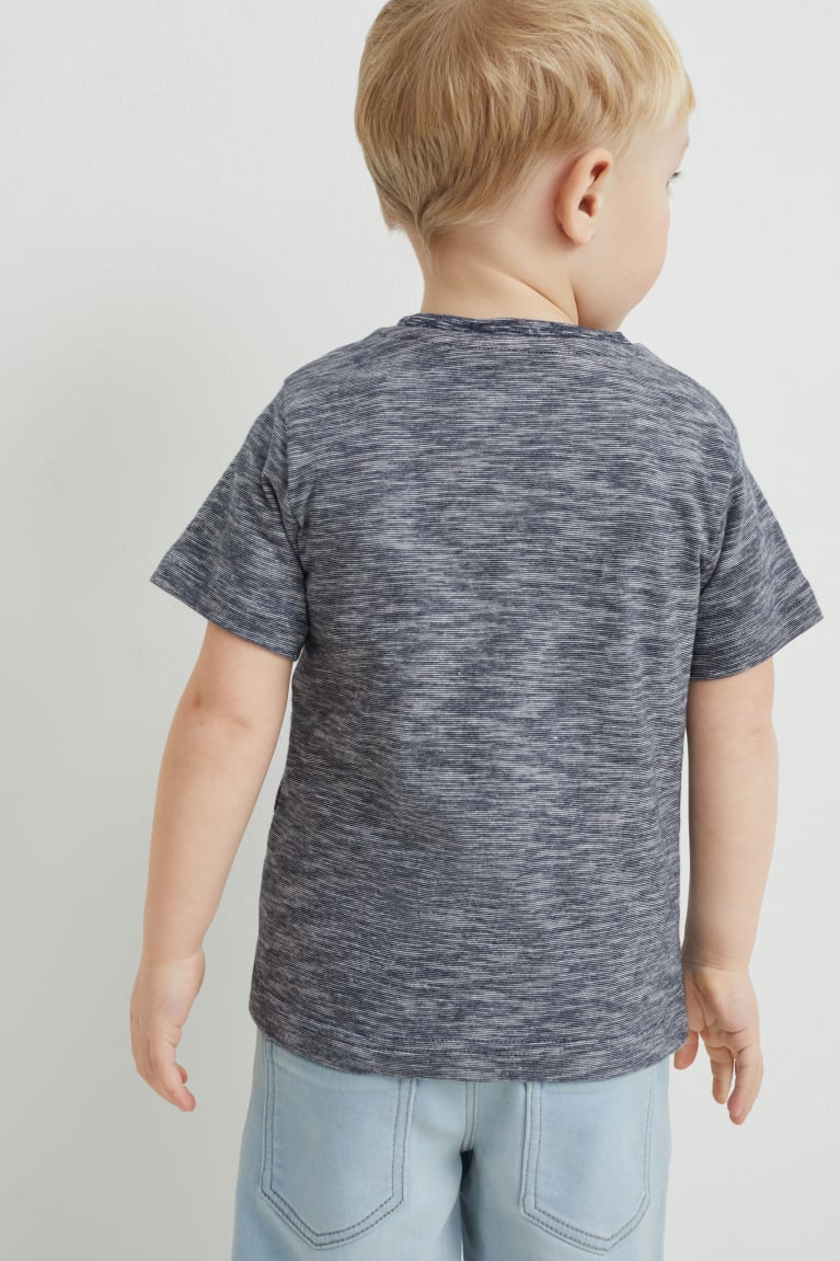 Dark Blue C&A Dinosaur Sleeve Boys' T-shirts | OMZIK-3165