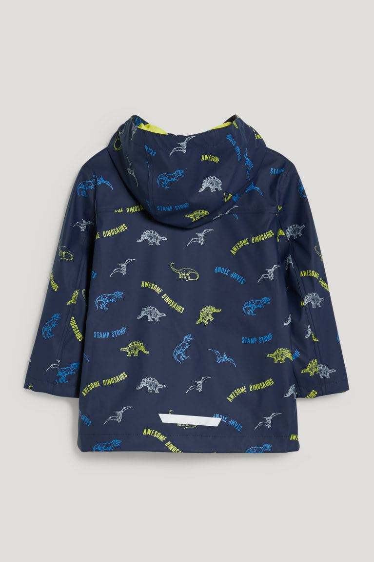 Dark Blue C&A Dinosaur Waterproof With Hood Girls' Jackets | RGKCY-6175