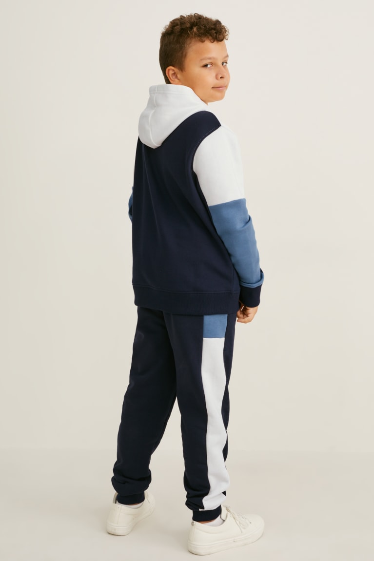 Dark Blue C&A Extended Sizes Set And Joggers 2 Piece Boys' Trousers | BYUKL-6437