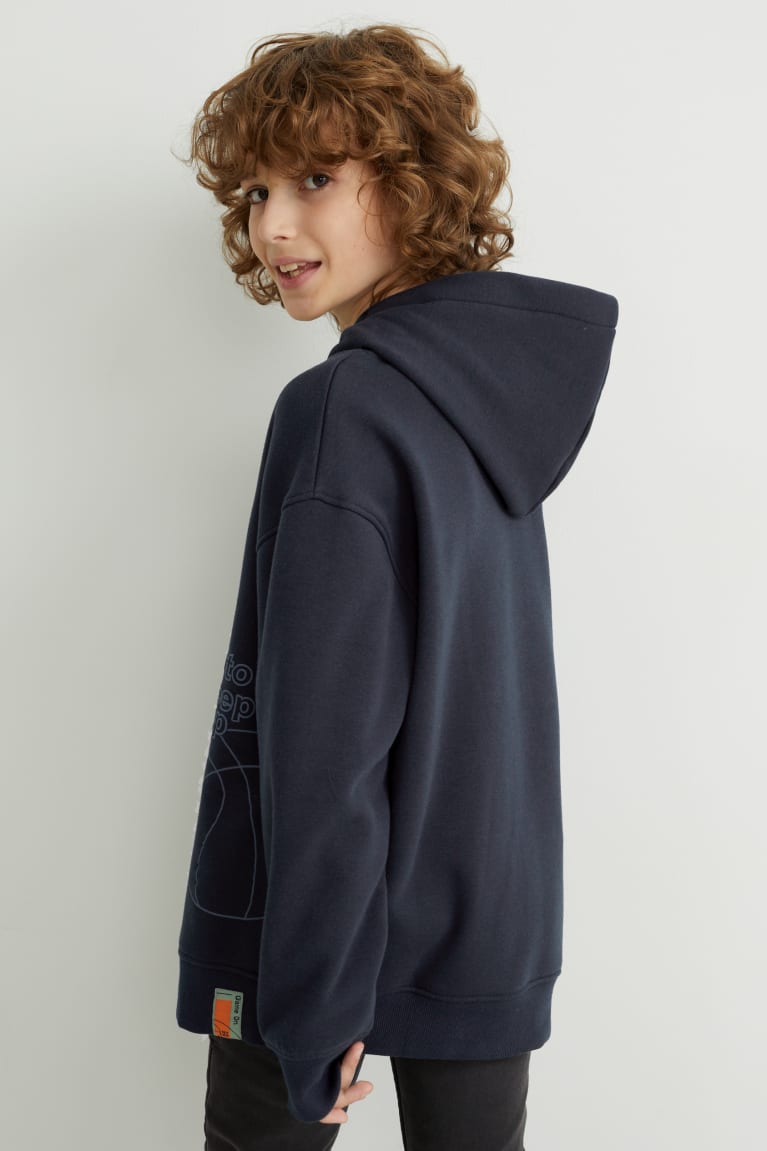 Dark Blue C&A Girls' Hoodie | XOFGE-6751