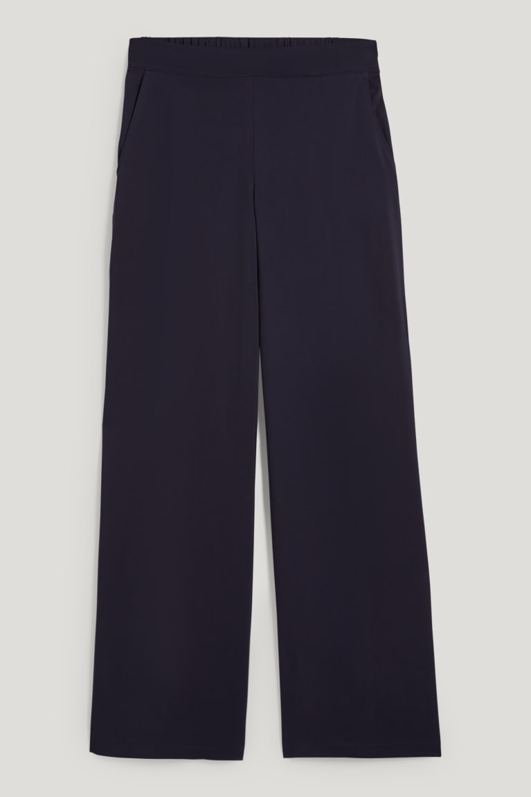 Dark Blue C&A High Waist Palazzo Lenzing™ Ecovero™ Women\'s Trousers | YRNGH-2301