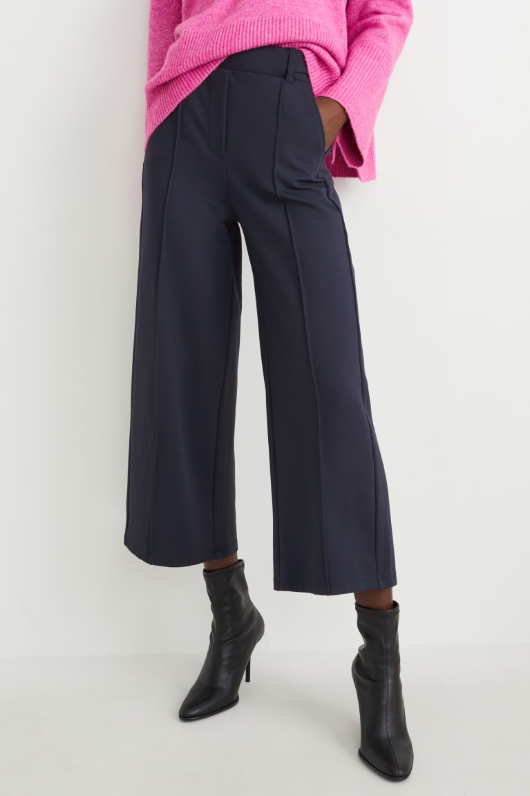 Dark Blue C&A Jersey-culotte Lenzing™ Ecovero™ Women's Trousers | TPOCR-8614