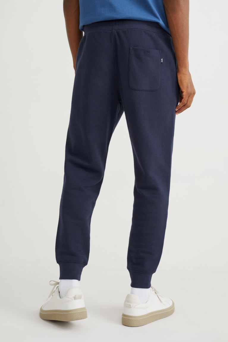 Dark Blue C&A Joggers With Recycled Polyester Men's Trousers | VDBIK-2836