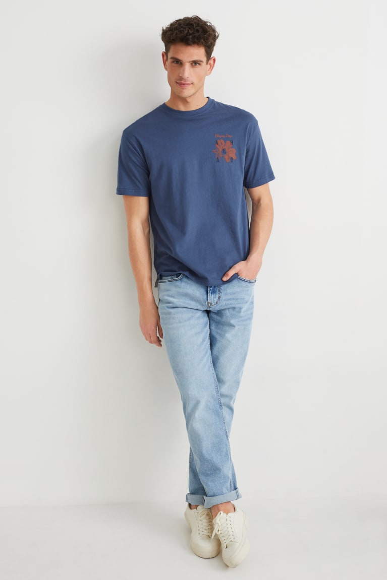 Dark Blue C&A Men's T-shirts | JVCWZ-8142