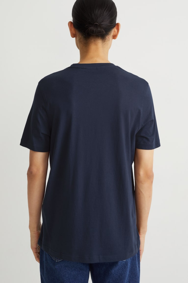 Dark Blue C&A Men's T-shirts | ZDBPQ-2156