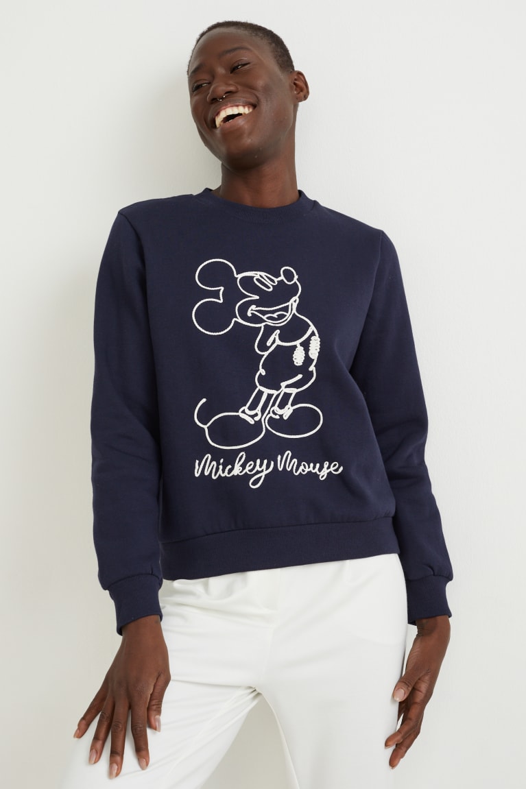 Dark Blue C&A Mickey Mouse Women\'s Sweatshirts | MZKND-5469