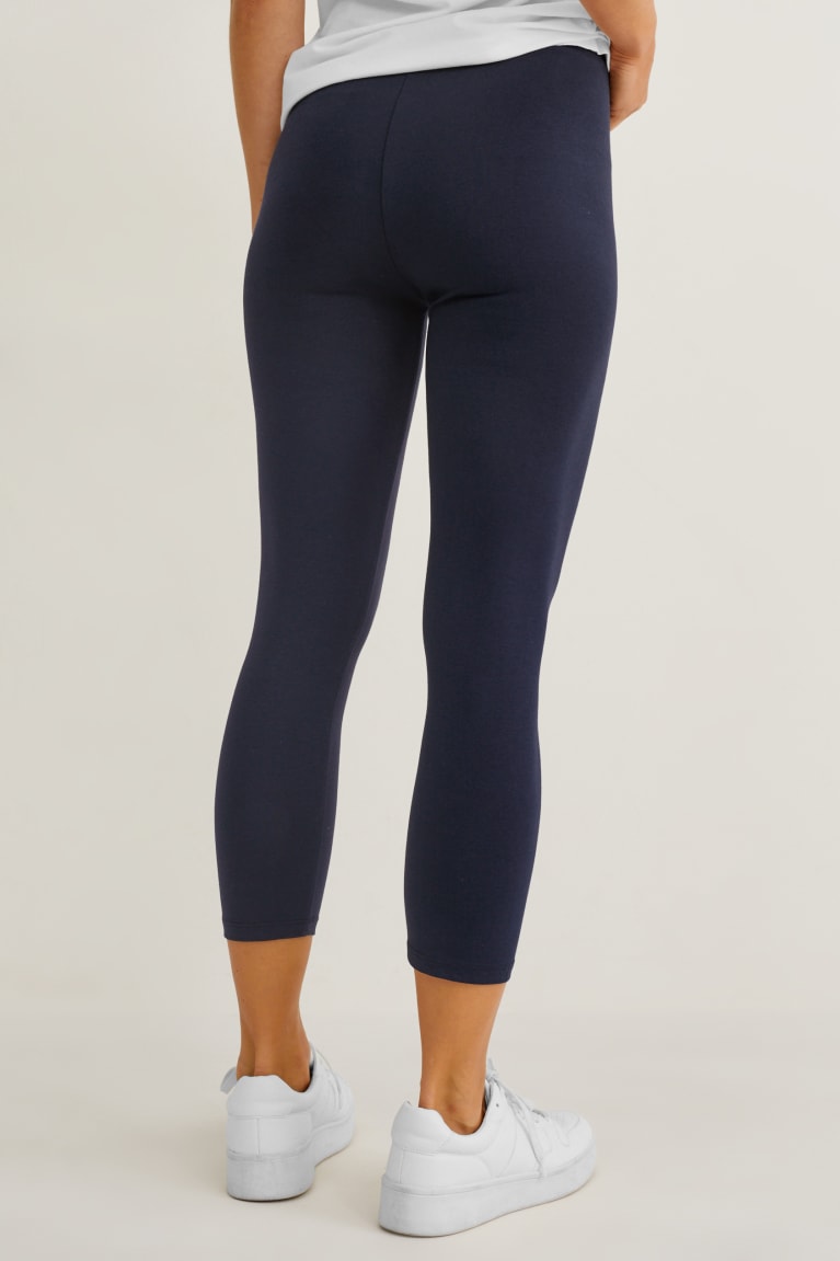 Dark Blue C&A Multipack Of 2 Basic Leggings Organic Cotton Women's Trousers | ULEYA-6108