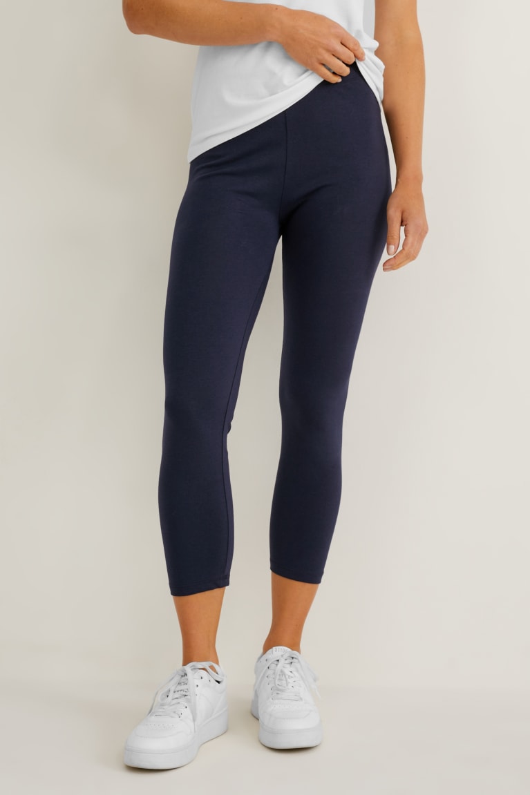 Dark Blue C&A Multipack Of 2 Basic Leggings Organic Cotton Women's Trousers | ULEYA-6108