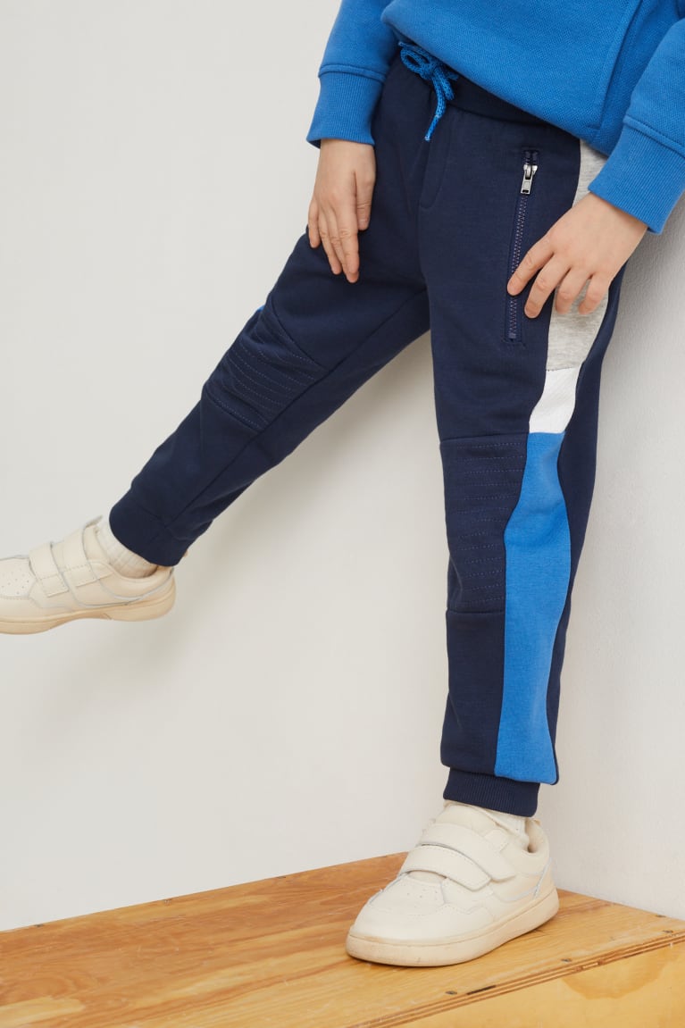 Dark Blue C&A Multipack Of 2 Joggers Boys' Trousers | OBHYI-6049