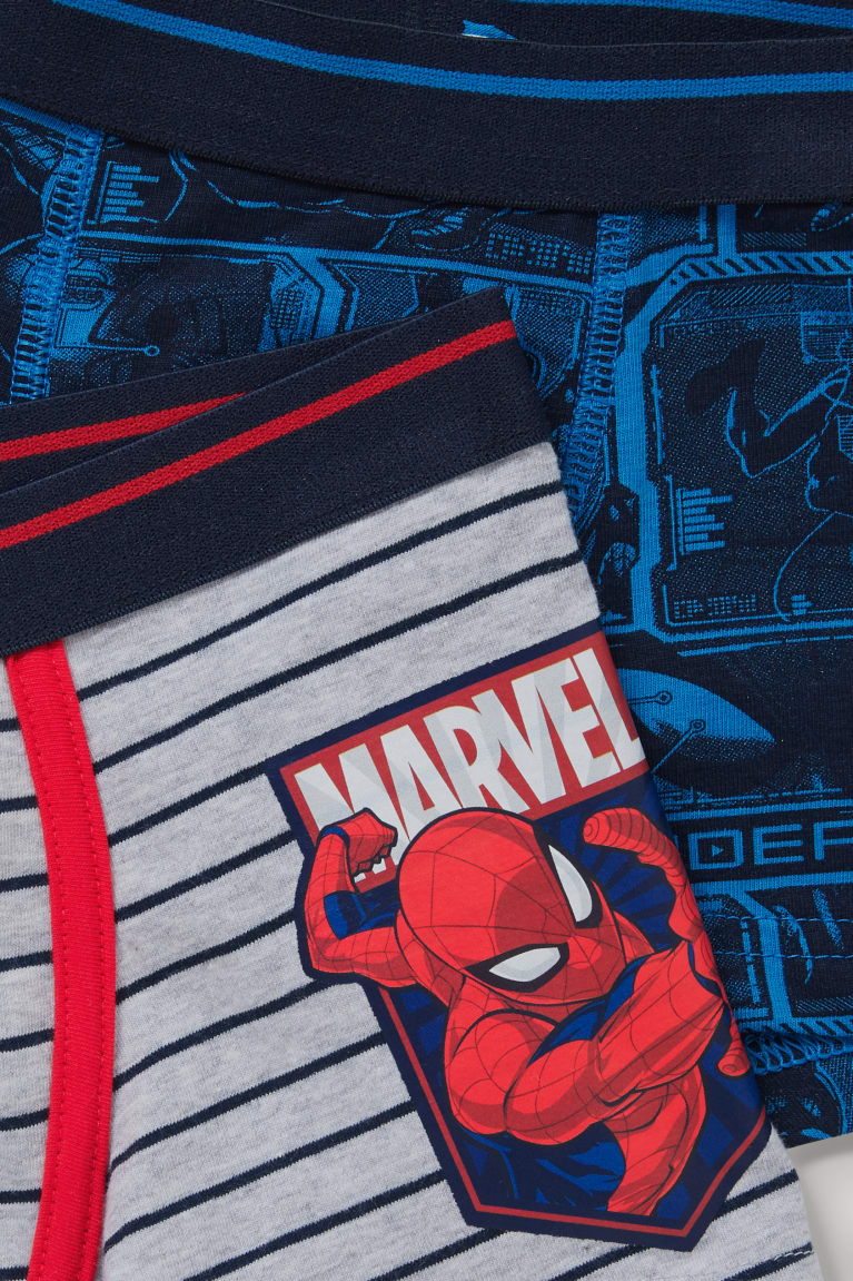 Dark Blue C&A Multipack Of 2 Spider-man Boxer Organic Cotton Boys' Underwear | APMVT-4273