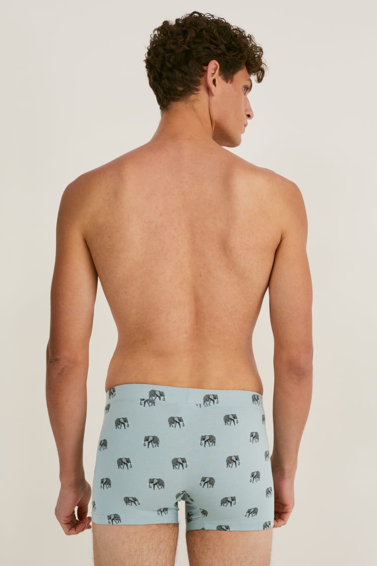 Dark Blue C&A Multipack Of 2 Trunks Organic Cotton Lycra® Men's Underwear | ZMFYW-0348