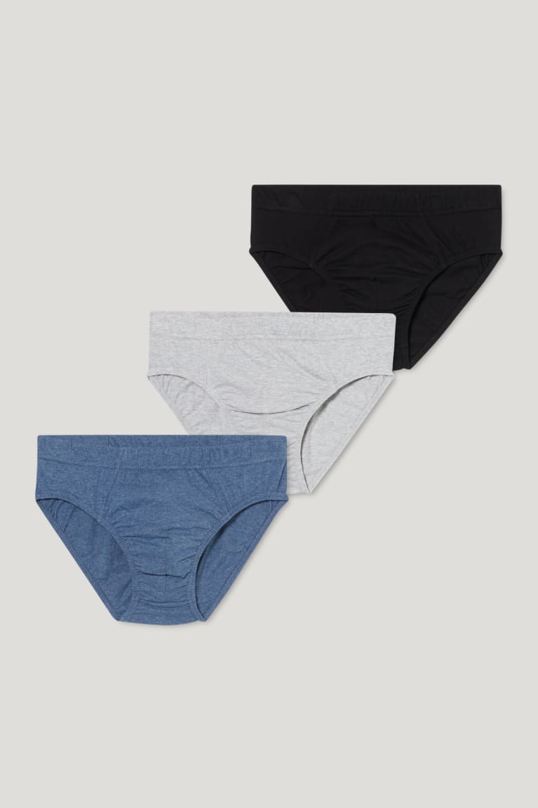 Dark Blue C&A Multipack Of 3 Briefs Organic Cotton Men's Underwear | IZWMU-2681