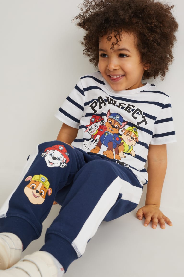 Dark Blue C&A Multipack Of 3 Paw Patrol Sleeve Boys' T-shirts | RZOUS-3672