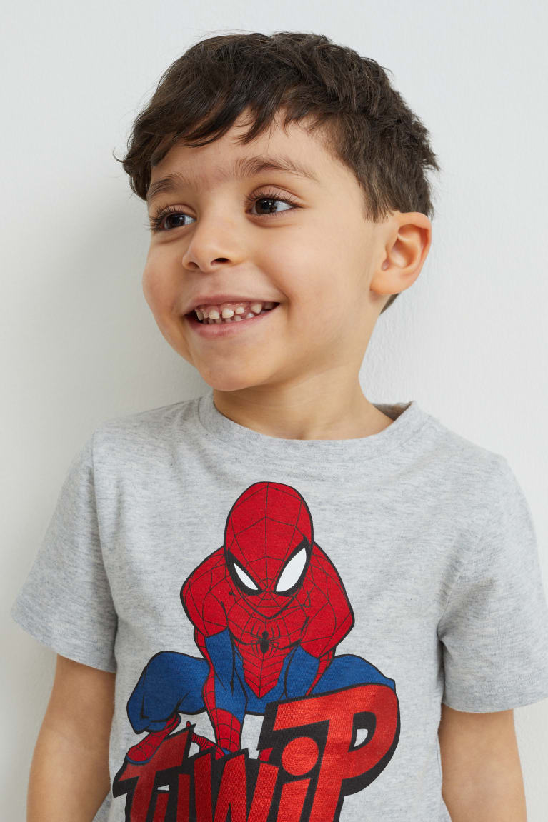 Dark Blue C&A Multipack Of 3 Spider-man Sleeve Boys\' T-shirts | JFZKH-1432