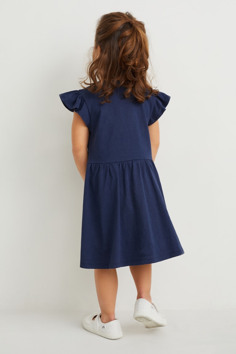 Dark Blue C&A Multipack Of 3 With Recycled Cotton Girls' Dress | BWAFK-7086