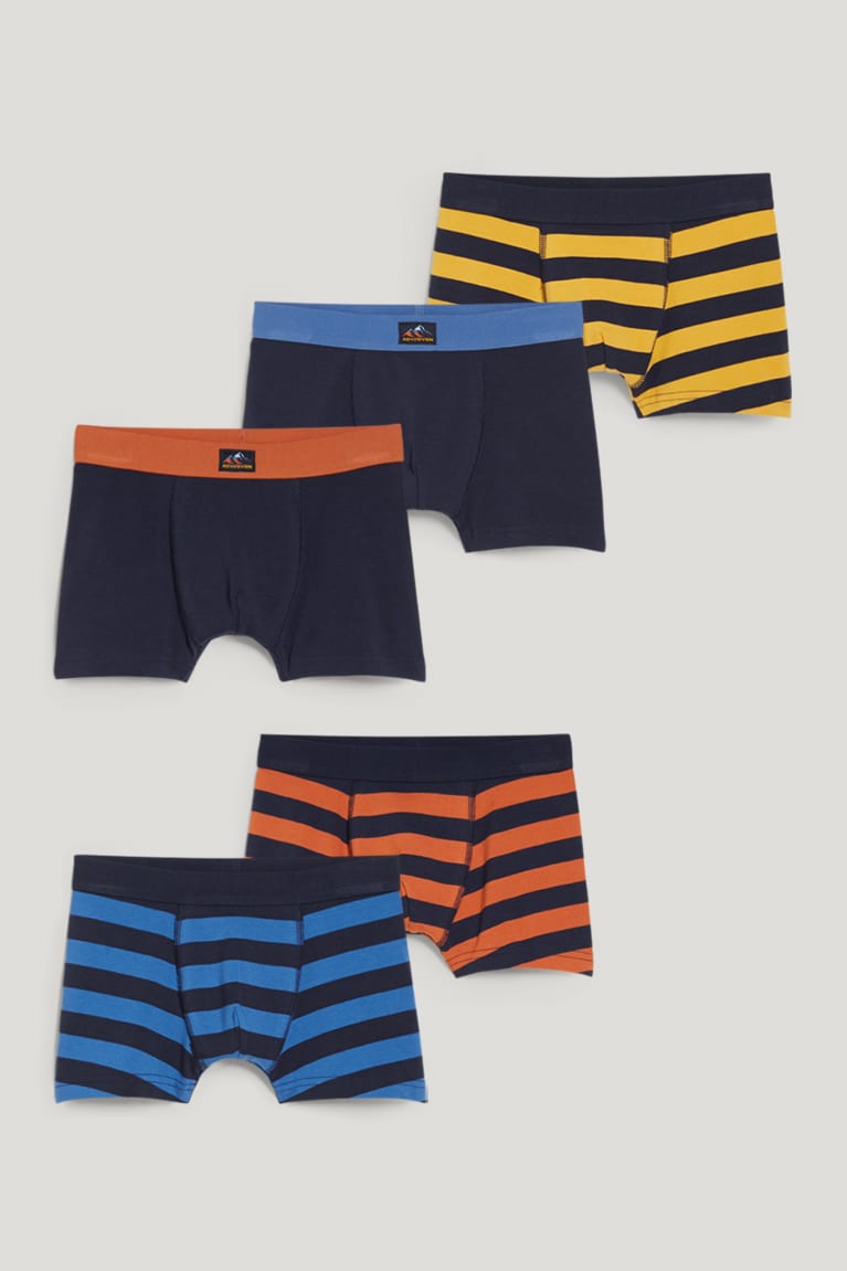 Dark Blue C&A Multipack Of 5 Organic Cotton Boys\' Underwear | KEZMF-5012