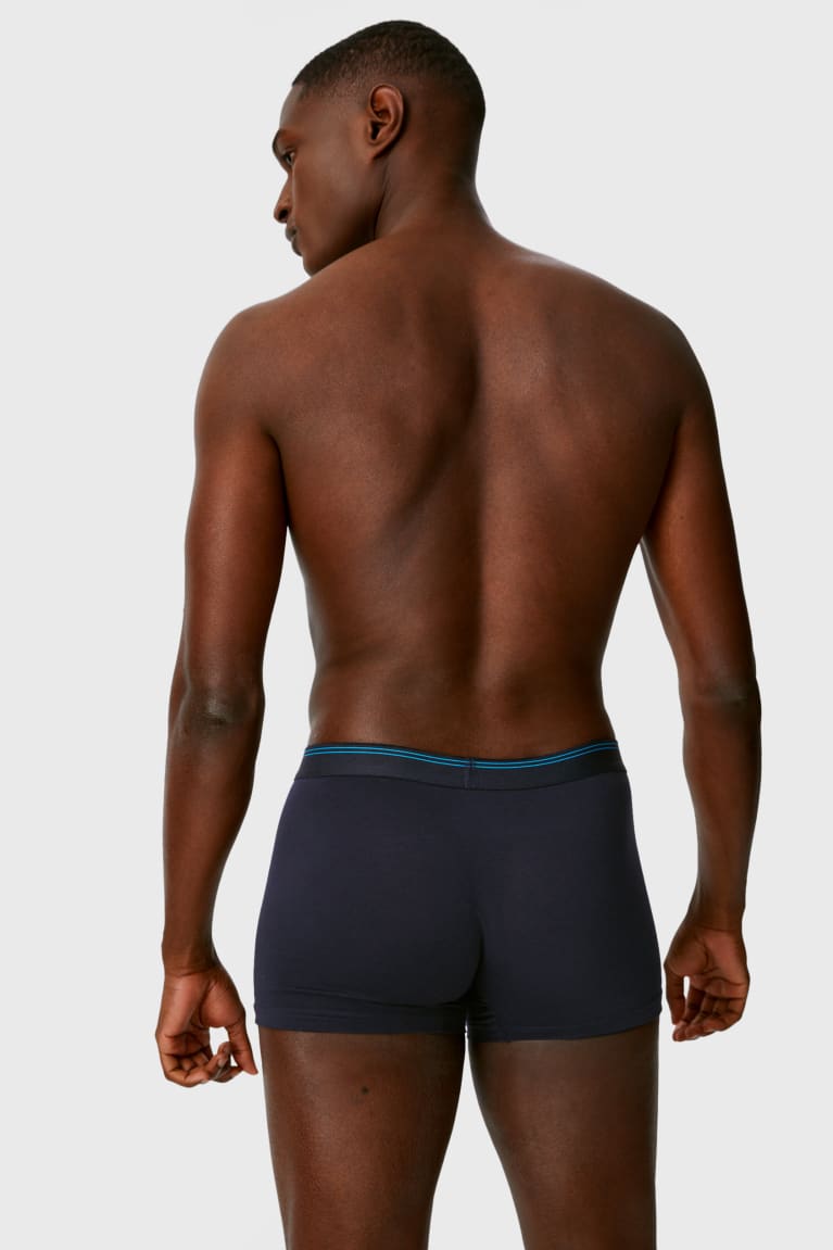 Dark Blue C&A Multipack Of 5 Trunks Organic Cotton Lycra® Men's Underwear | DURHI-7195