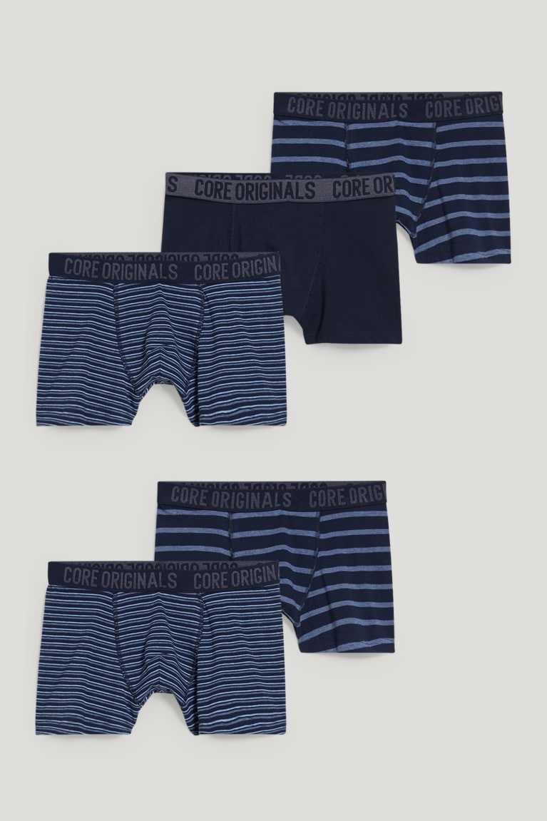 Dark Blue C&A Multipack Of 5 Trunks Organic Cotton Boys\' Underwear | EBLHV-7983