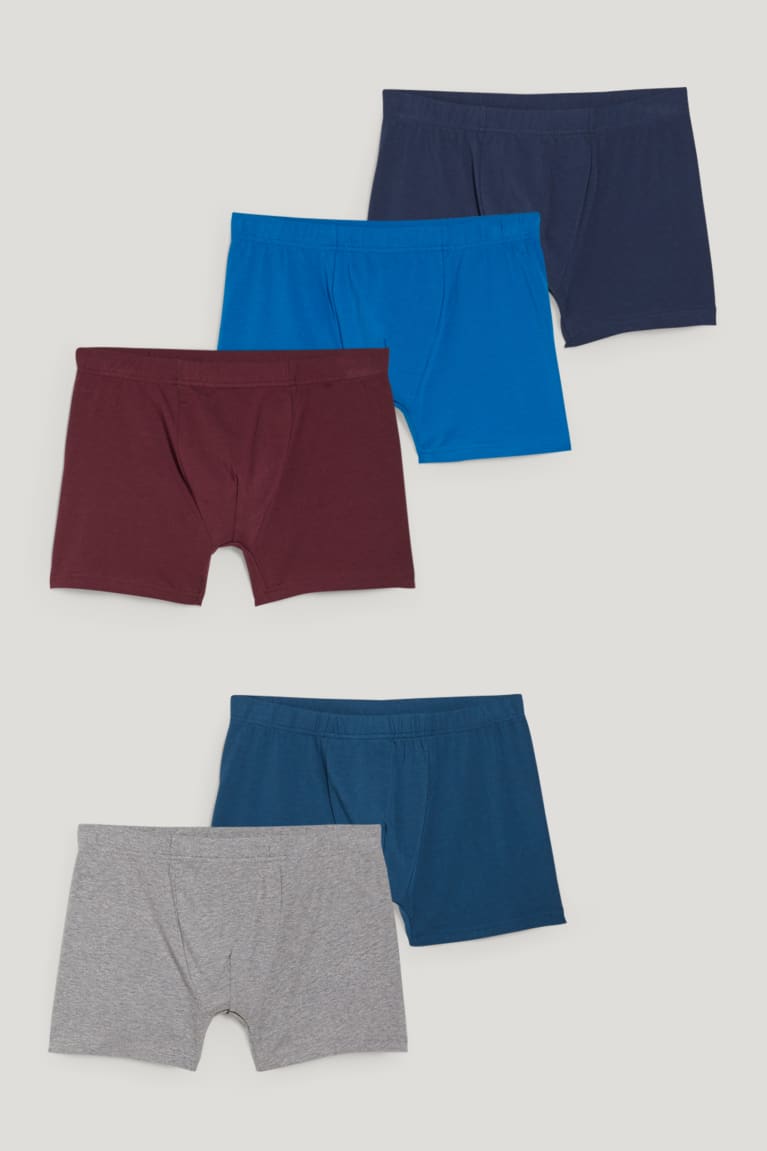 Dark Blue C&A Multipack Of 5 Trunks Organic Cotton Lycra® Men's Underwear | ZXCIP-0316