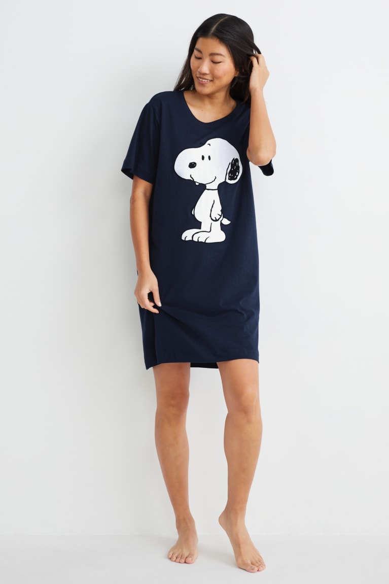 Dark Blue C&A NightSnoopy Women\'s Nightwear | RLAHO-2374