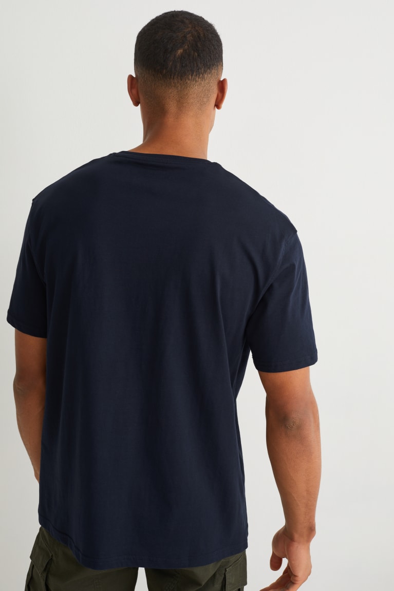 Dark Blue C&A Organic Cotton Cradle To Cradle Certified® Gold Men's T-shirts | TIHVR-7630