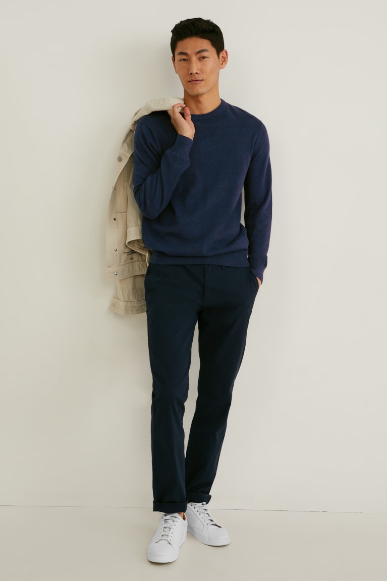 Dark Blue C&A Organic Cotton Men's Jumper | OVAJQ-0982