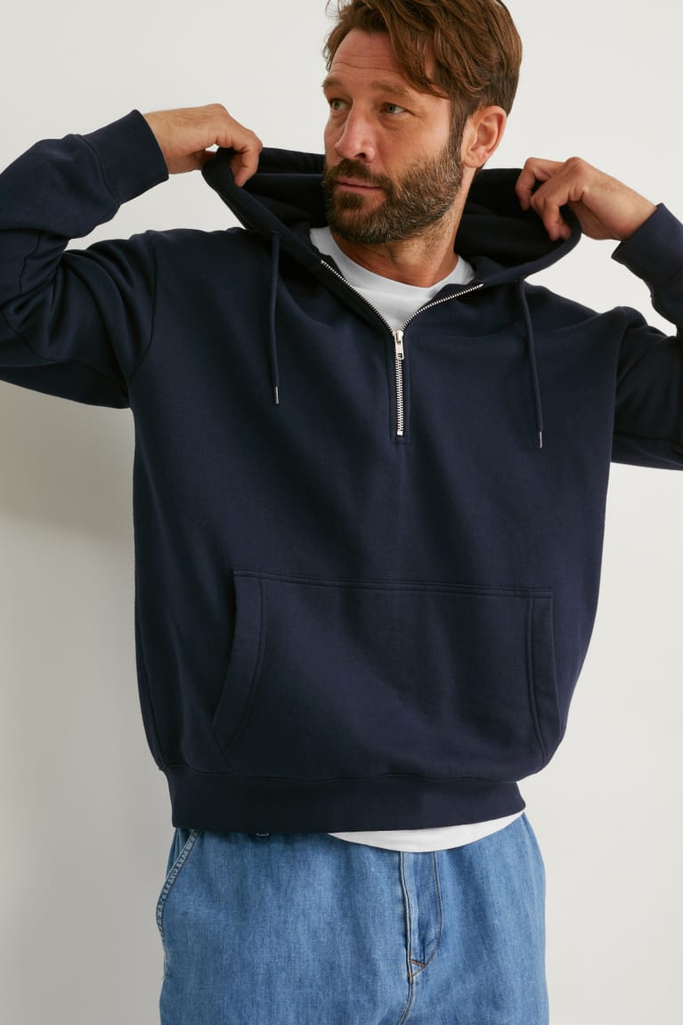 Dark Blue C&A Organic Cotton Men\'s Sweatshirts | LQTIB-2508