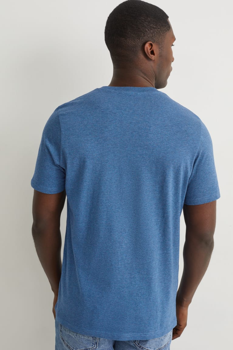 Dark Blue C&A Organic Cotton Men's T-shirts | PCBHJ-2419