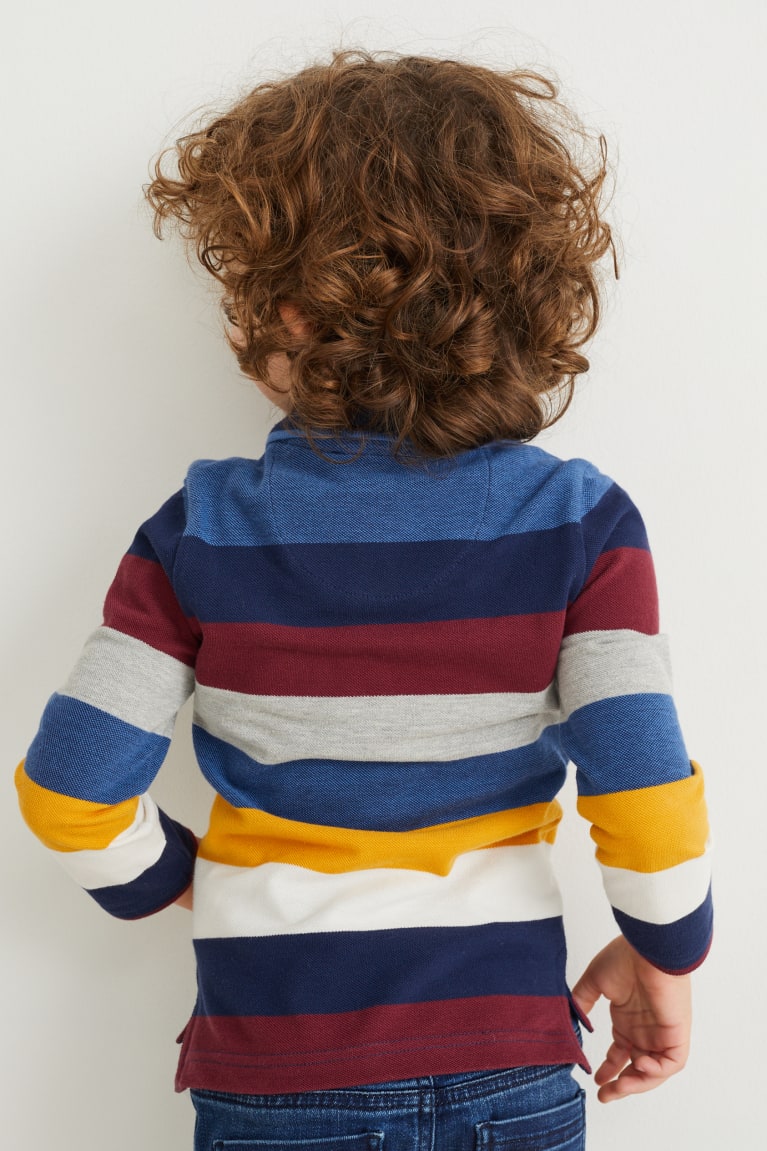 Dark Blue C&A Polo Striped Boys' Shirts | FCSWZ-7902