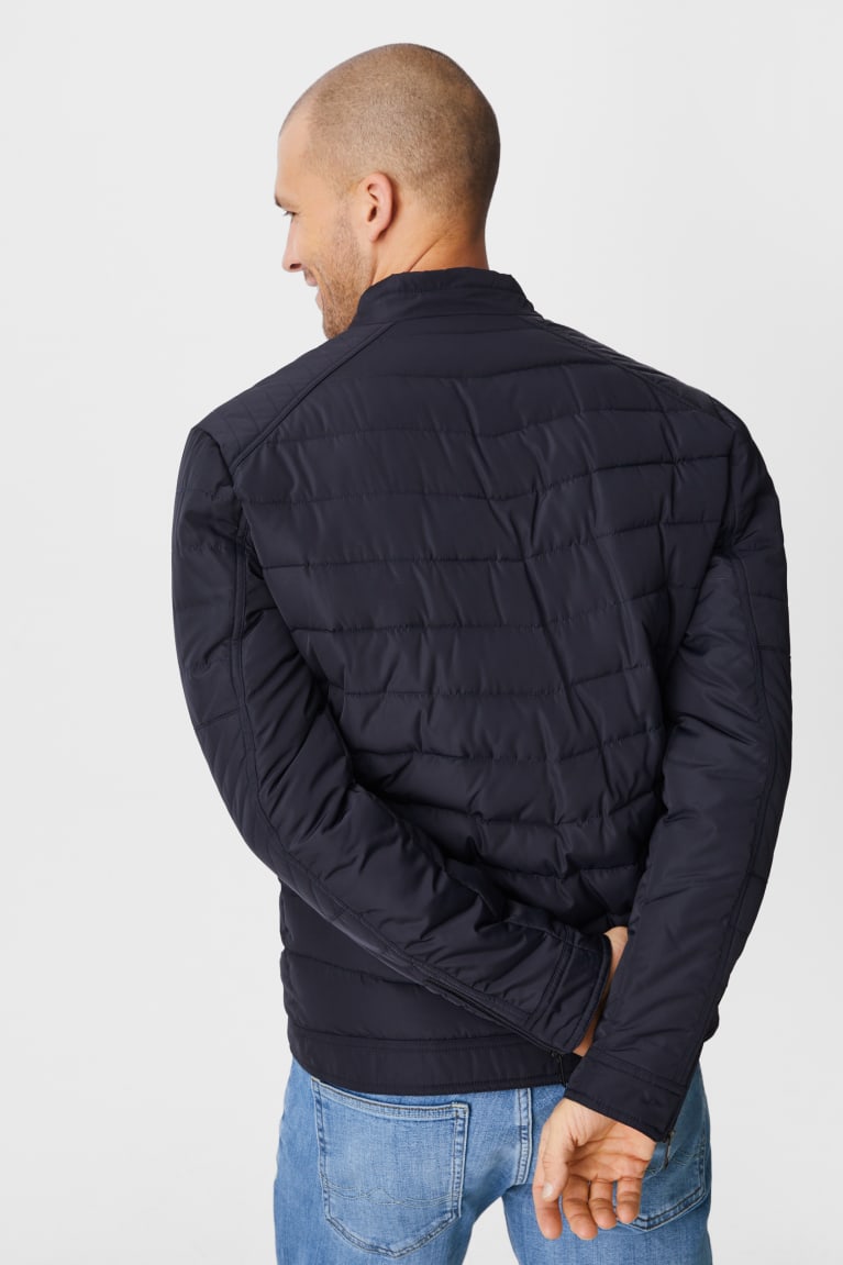 Dark Blue C&A Quilted Men's Jackets | OFKDW-8197