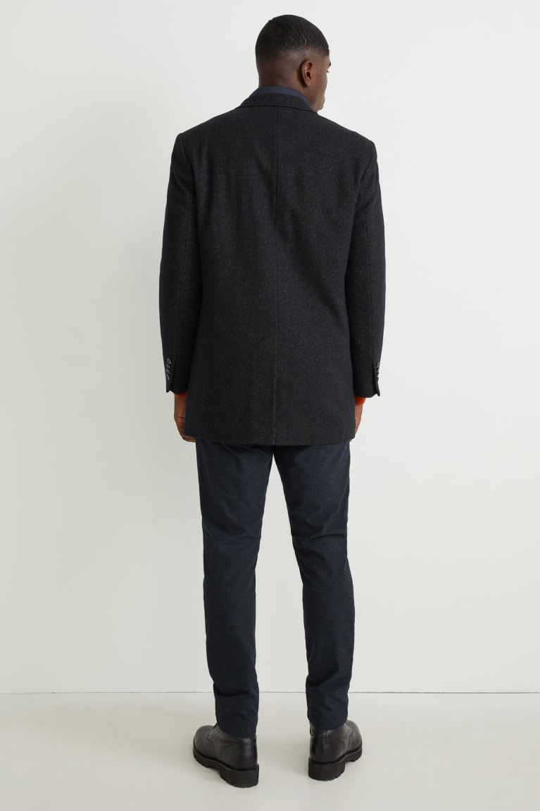 Dark Blue C&A Recycled Men's Coats | VHYJR-8394