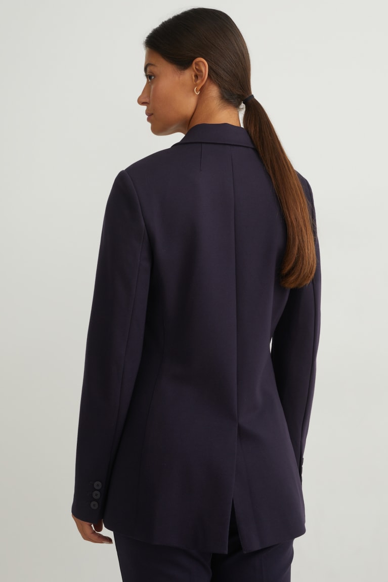 Dark Blue C&A Regular Fit Lenzing™ Ecovero™ Women's Blazers | QXBNG-8326