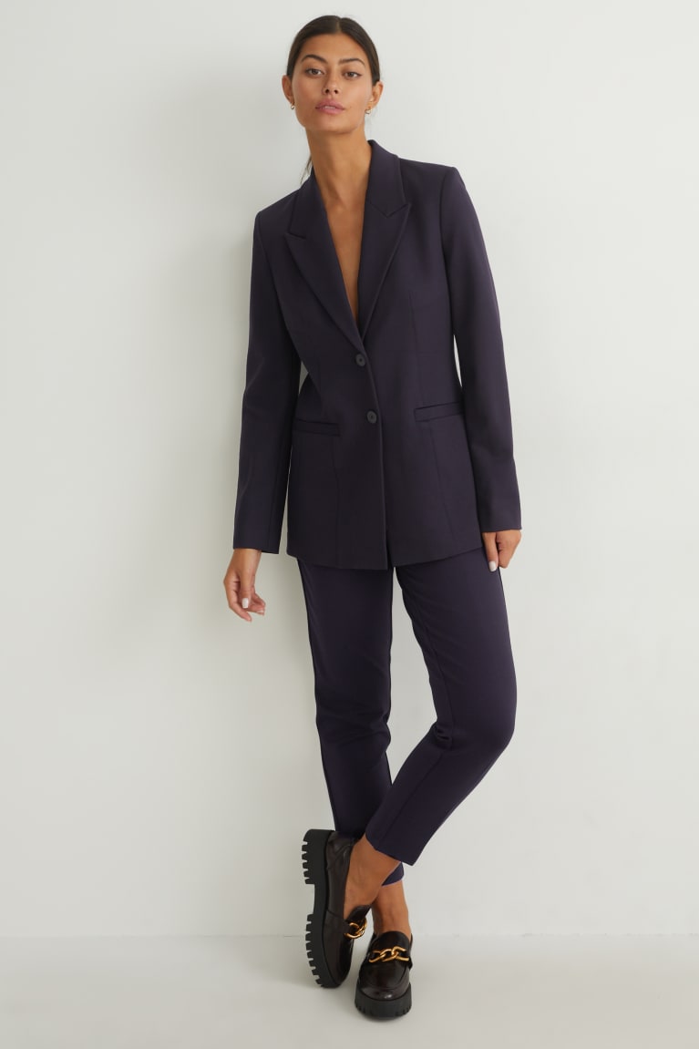 Dark Blue C&A Regular Fit Lenzing™ Ecovero™ Women's Blazers | QXBNG-8326