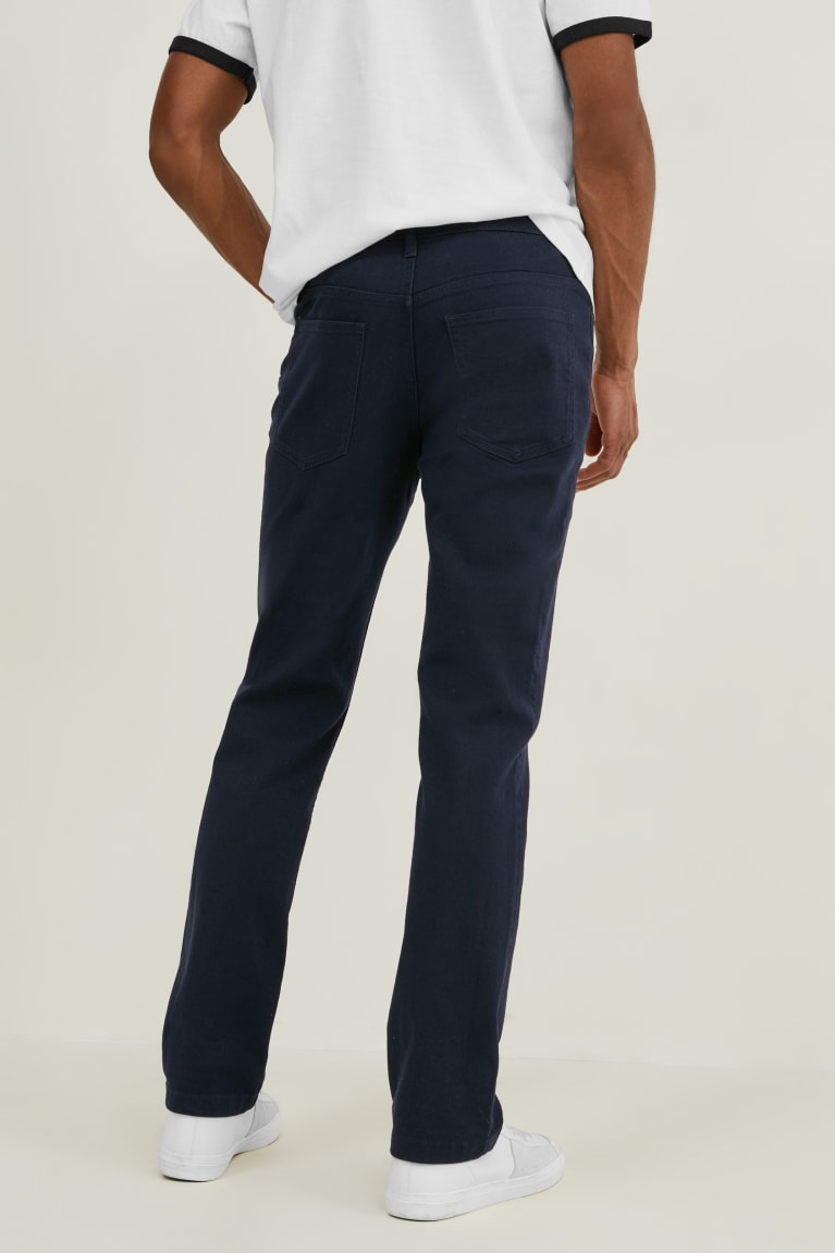 Dark Blue C&A Regular Fit Men's Trousers | SRGYF-7048