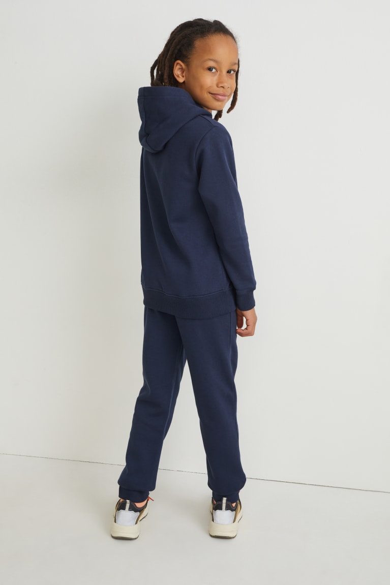 Dark Blue C&A Set And Joggers 2 Piece Girls' Hoodie | NFJCM-1752