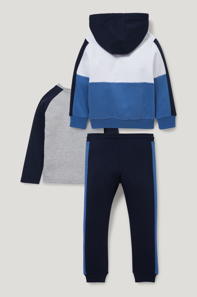 Dark Blue C&A Set, Long Sleeve And Joggers 3 Piece Boys' Trousers | MBHZN-2697