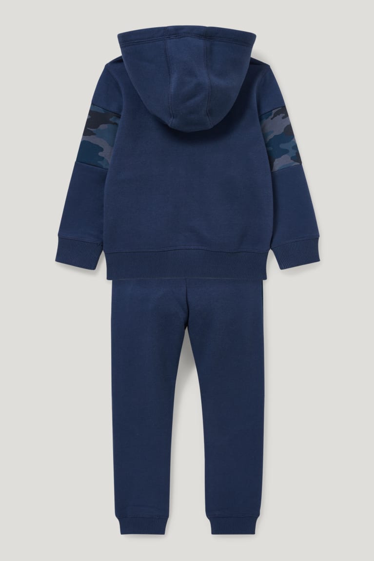 Dark Blue C&A Set Zip-through With Hood, Long Sleeve And Joggers Boys' Trousers | BGUVY-1520