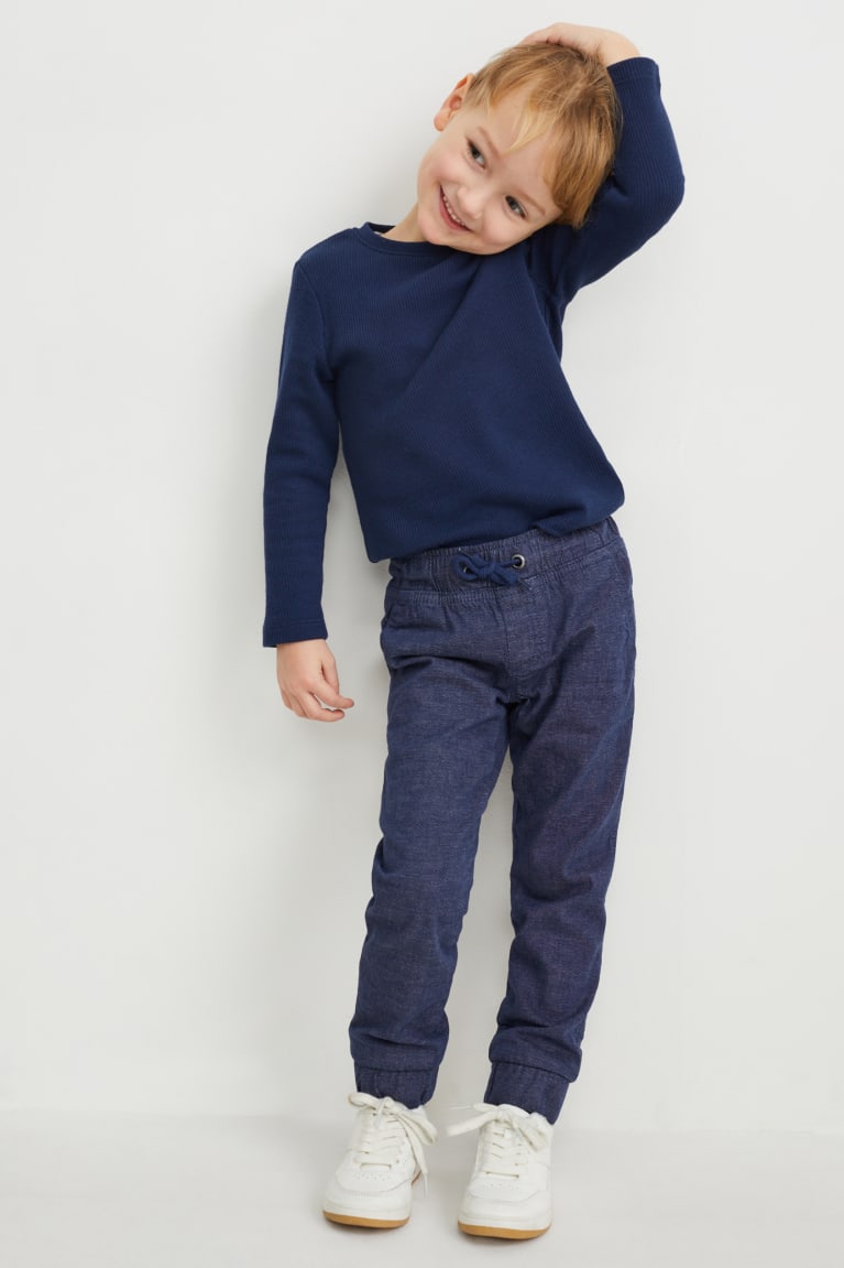 Dark Blue C&A Slim Thermal Boys\' Trousers | FHLOZ-1673