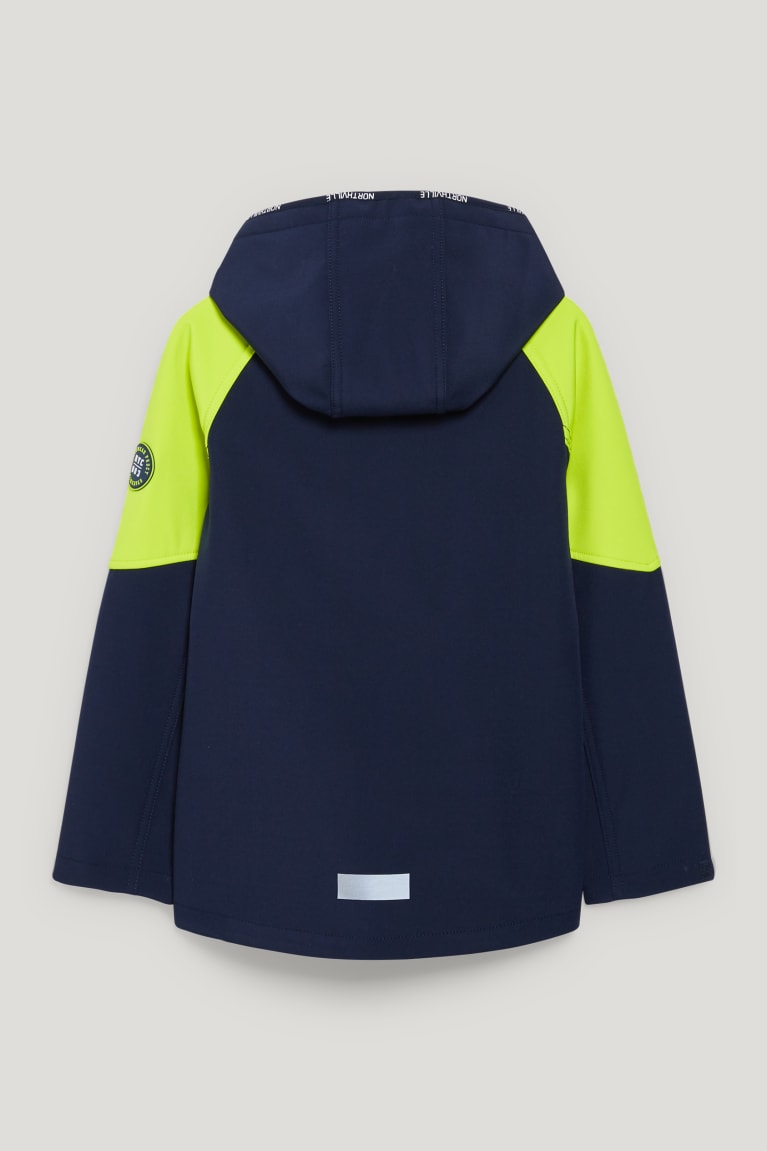 Dark Blue C&A Softshell With Hood Girls' Jackets | FWIQV-7326