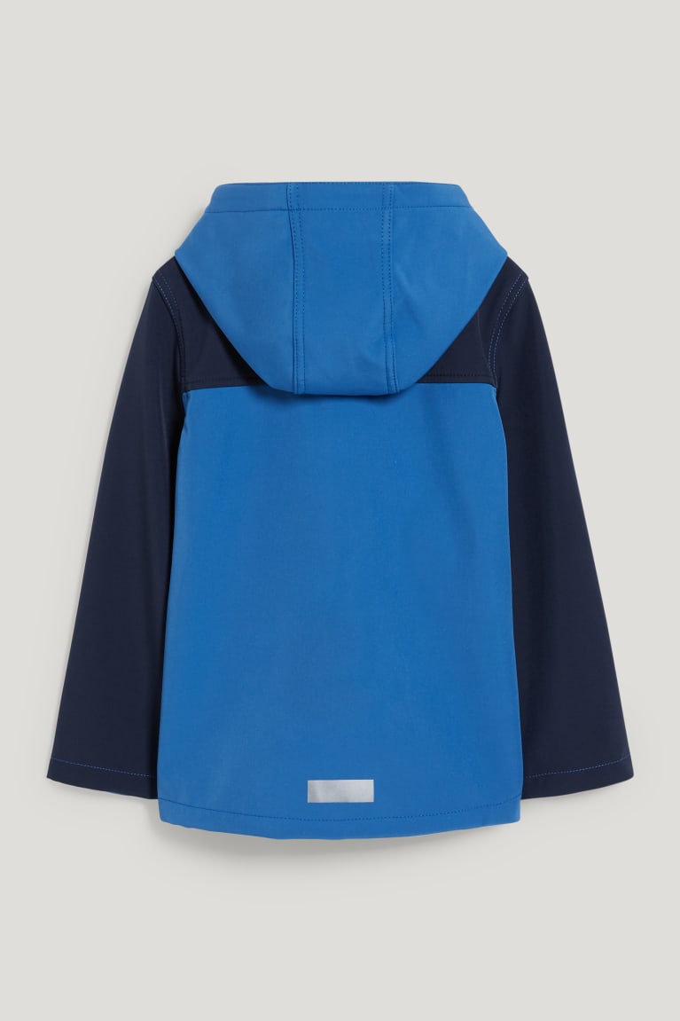 Dark Blue C&A Softshell With Hood Girls' Jackets | JYLXM-5149