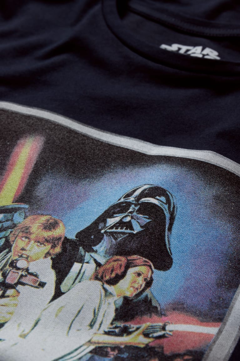 Dark Blue C&A Star Wars Men's T-shirts | XDONB-4291