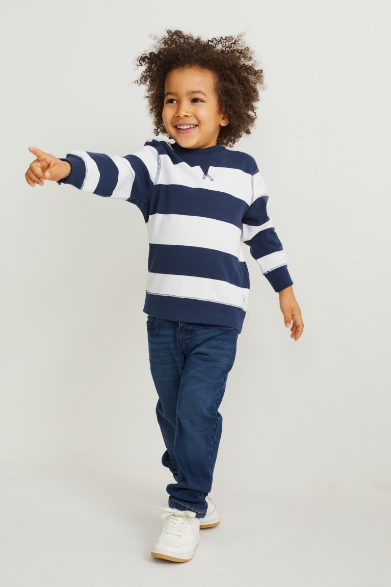 Dark Blue C&A Striped Girls' Sweatshirts | WXPQN-4031