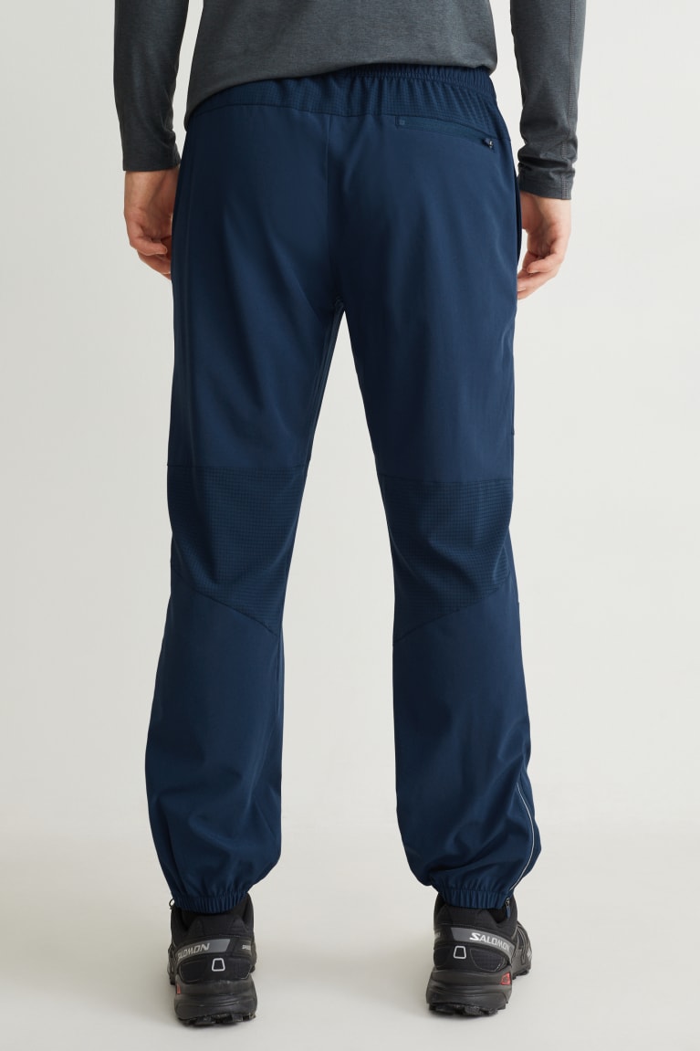 Dark Blue C&A Technical 4 Way Stretch Men's Trousers | XBHCI-0926