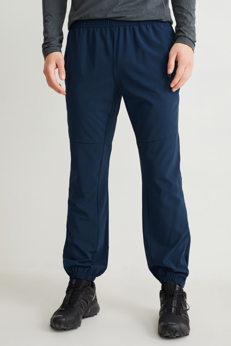 Dark Blue C&A Technical 4 Way Stretch Men's Trousers | XBHCI-0926